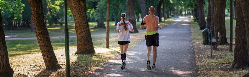 Summer jogging in Ottawa Rideau Canal